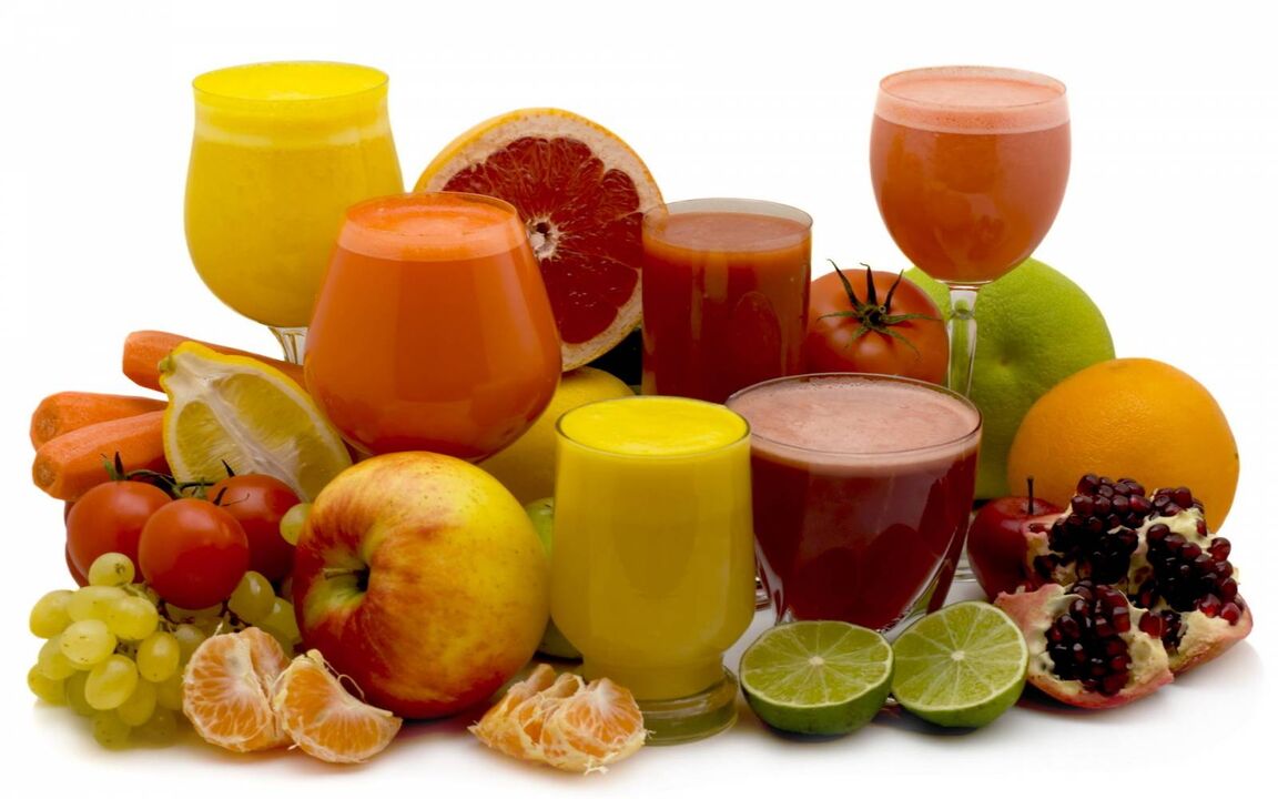 Permitted fruit and vegetable juices