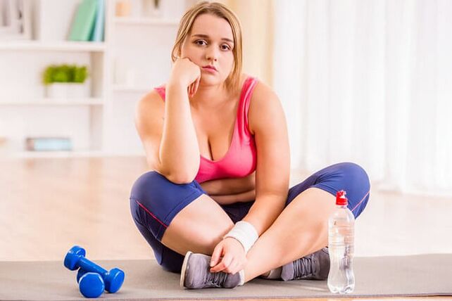 The girl loses weight due to physical activity