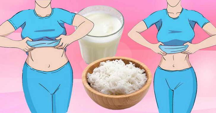 Lose weight with a kefir rice diet