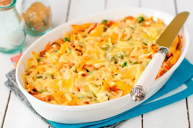 Chicken casserole with vegetables for a gentle diet